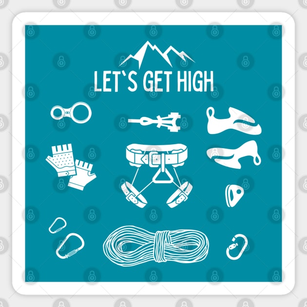 Let's get high - Mountains Sticker by High Altitude